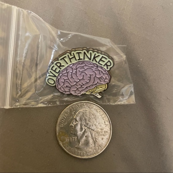 📍5for$25 Enamel Pin Brain Over Thinker - Picture 2 of 3